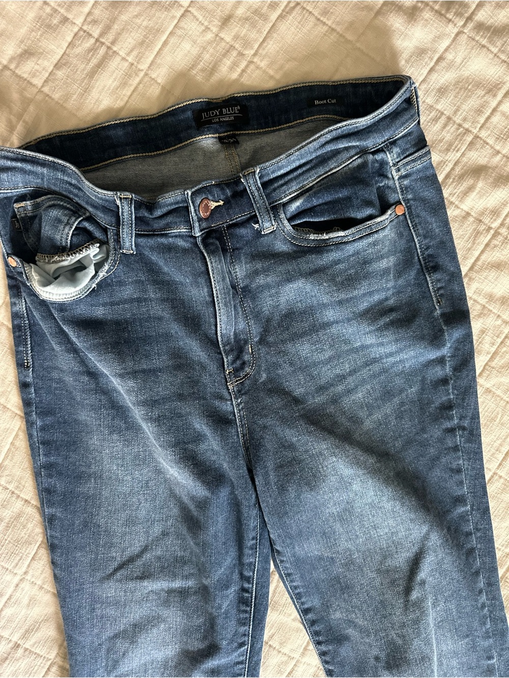 Judy Blue Medium Wash Bootcut Mens Jeans